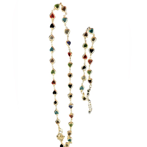Set- Chic Multicolor Beaded Heart Necklace and Bracelet - Picture 11 of 13